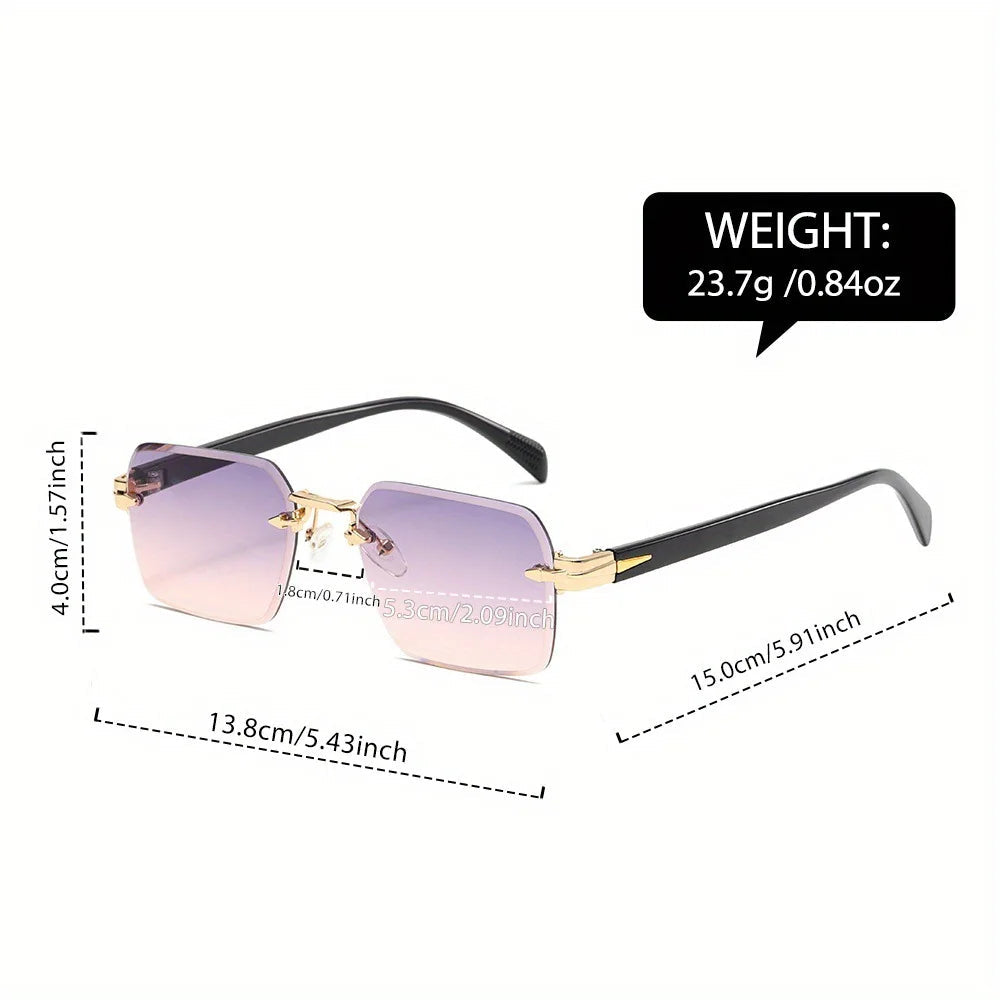Randlose Sonnenbrille Herren UV Schutz Leicht Elegant