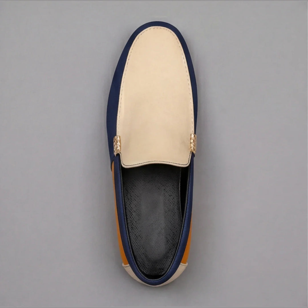 Lässige Patchwork Canvas Loafer Herren Slip-On Schuhe