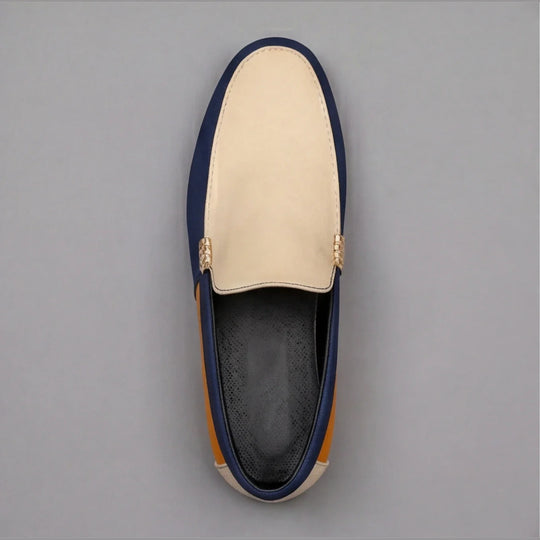 Lässige Patchwork Canvas Loafer Herren Slip-On Schuhe