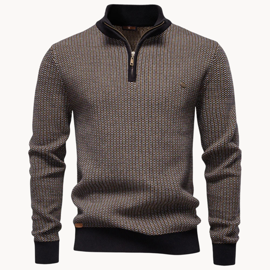 Strukturierter Pullover Herren Strick Warm Casual Basic