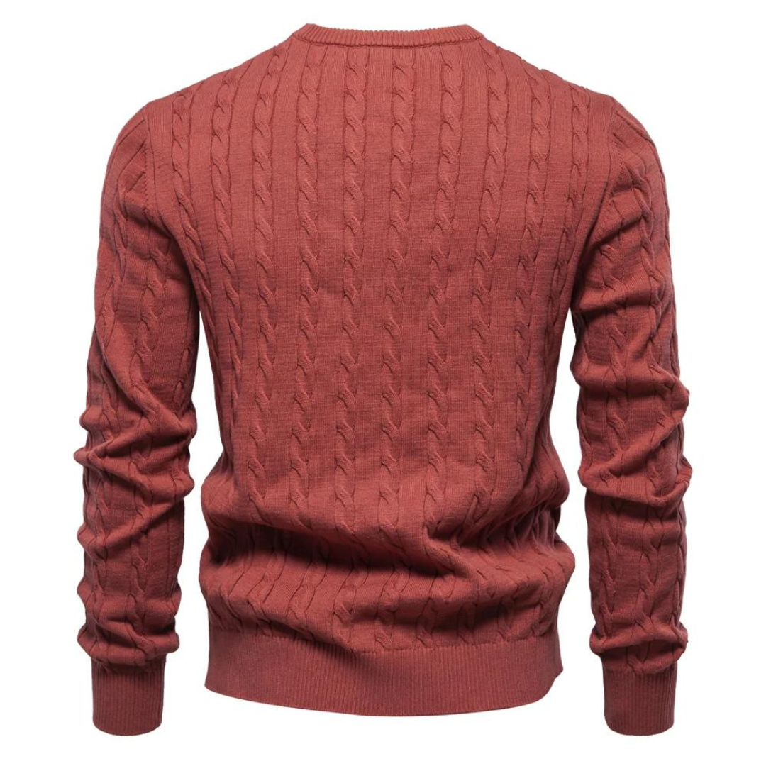 Zopfstrick Pullover Herren Strickpullover Warm Winter