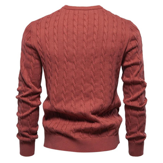 Zopfstrick Pullover Herren Strickpullover Warm Winter