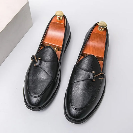 Monk Strap Leder Loafer Herren Hochzeit Anzugschuhe