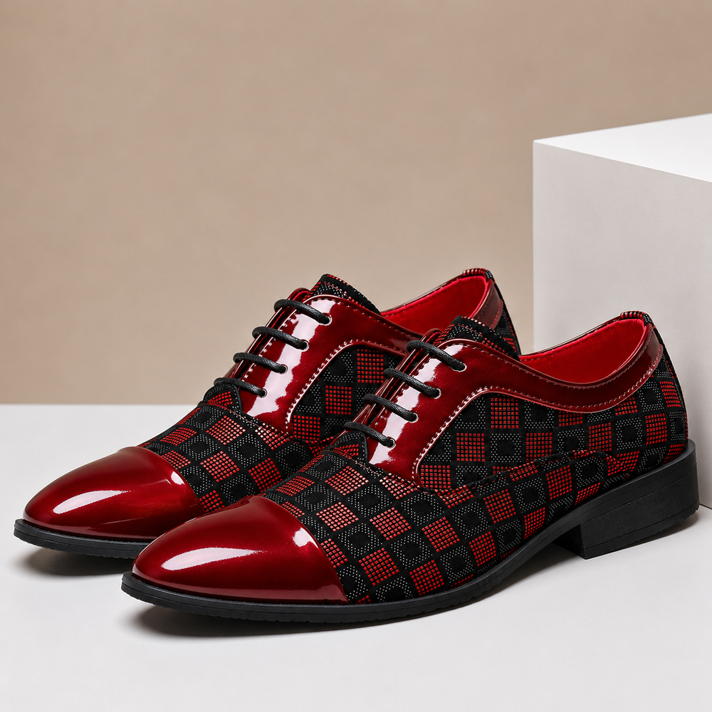 Texturierte Leder Anzugschuhe Herren Business Schuhe