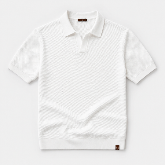 Herren Slim-Fit-Strick-Polo-Shirt – Jennoir