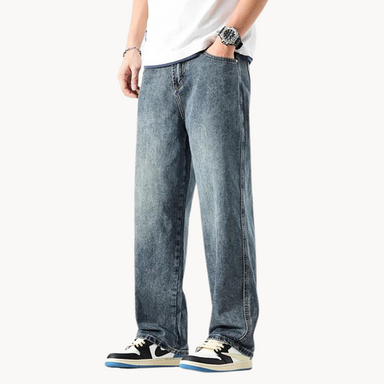 Relaxed Retro Jeans Herren Denim Locker Vintage Hose