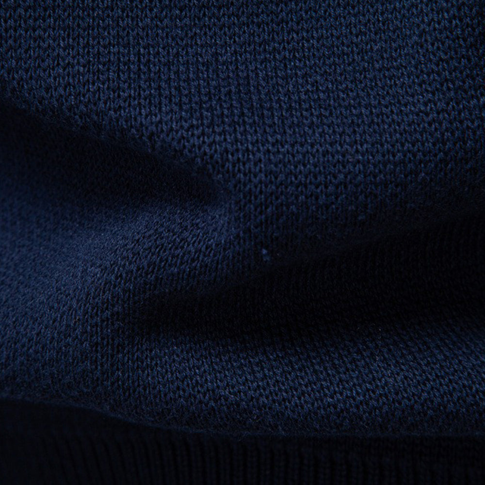 Nordisches Muster Zip Pullover Herren Stehkragen Strick