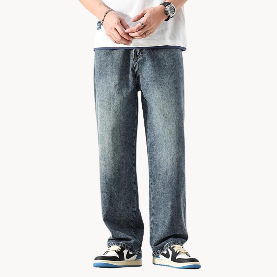 Relaxed Retro Jeans Herren Denim Locker Vintage Hose