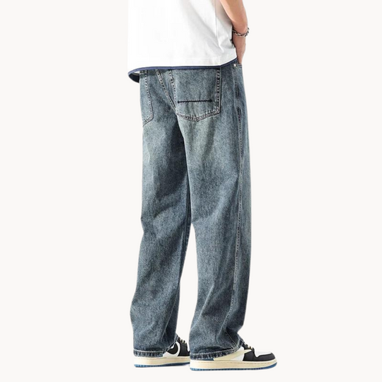 Relaxed Retro Jeans Herren Denim Locker Vintage Hose