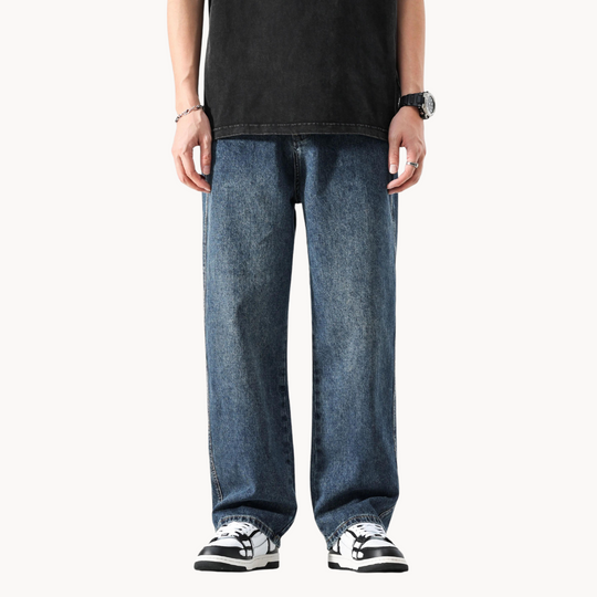 Relaxed Retro Jeans Herren Denim Locker Vintage Hose