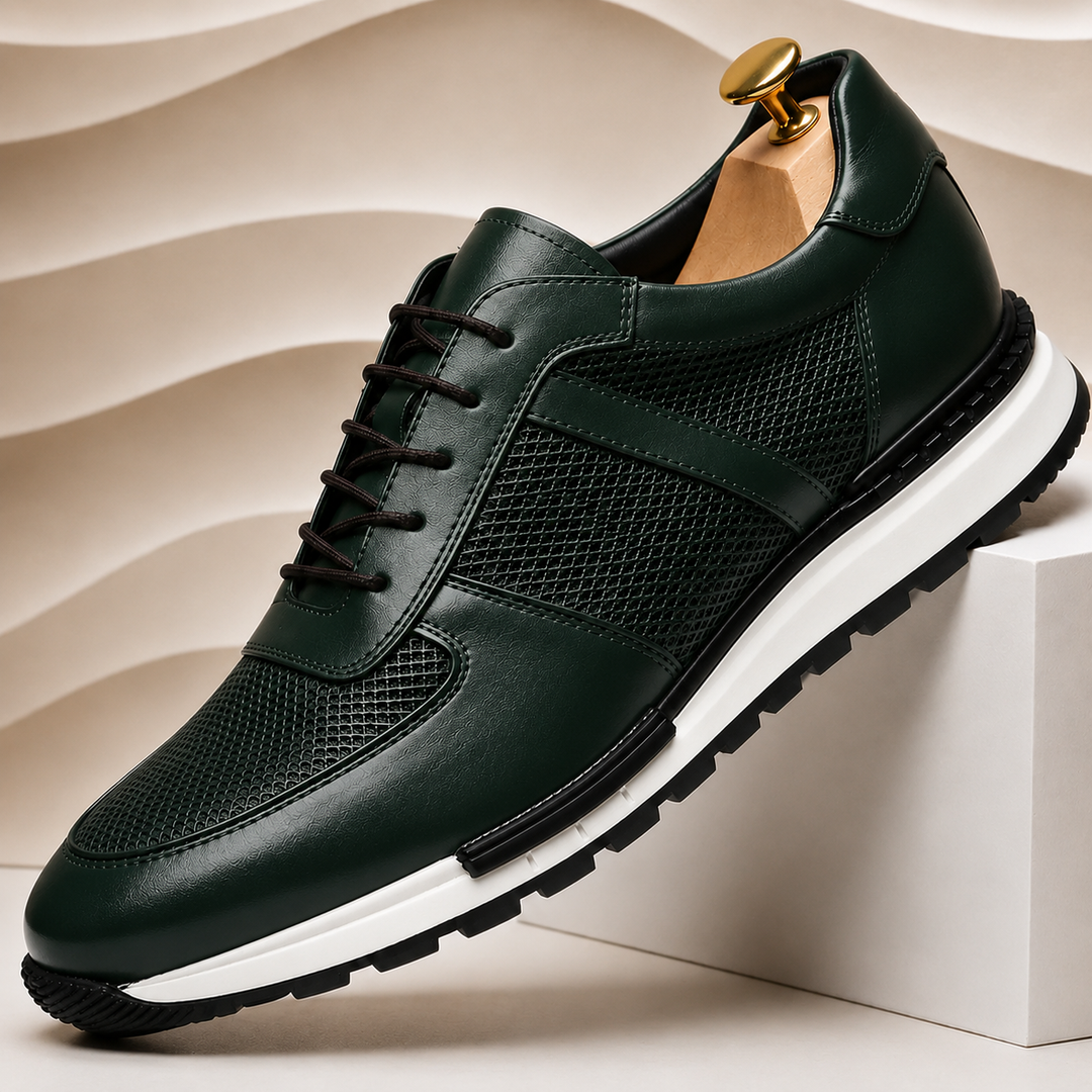 Rindsleder Sneaker Herren Casual Komfort Freizeitschuhe