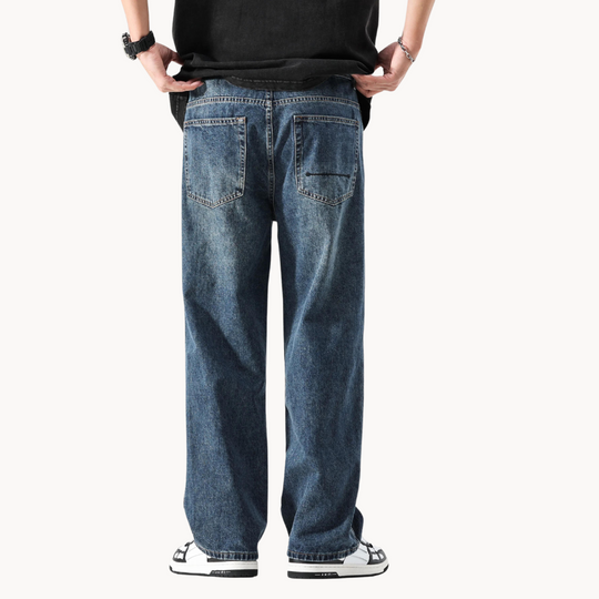 Relaxed Retro Jeans Herren Denim Locker Vintage Hose