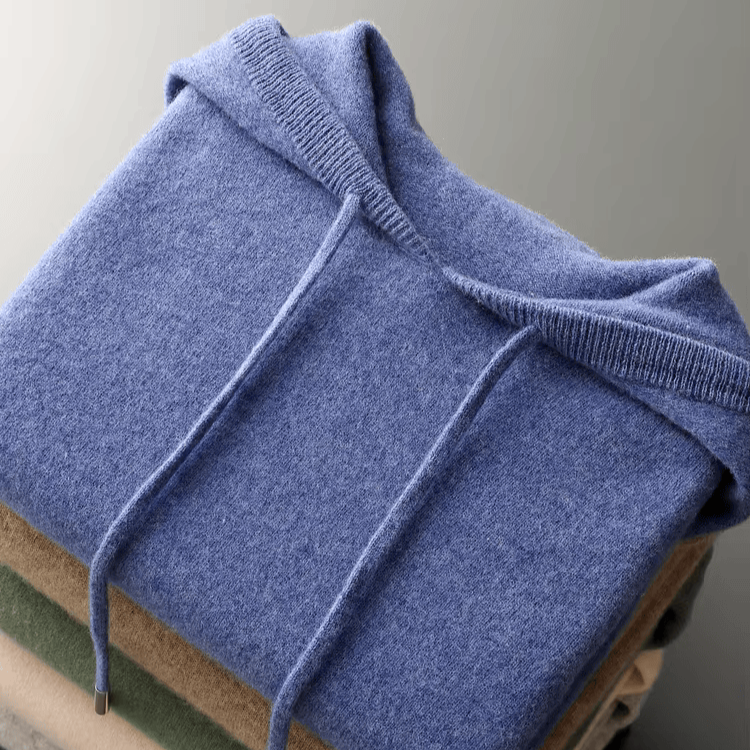 Merino Hoodie Herren Kapuzenpullover Strick Premium
