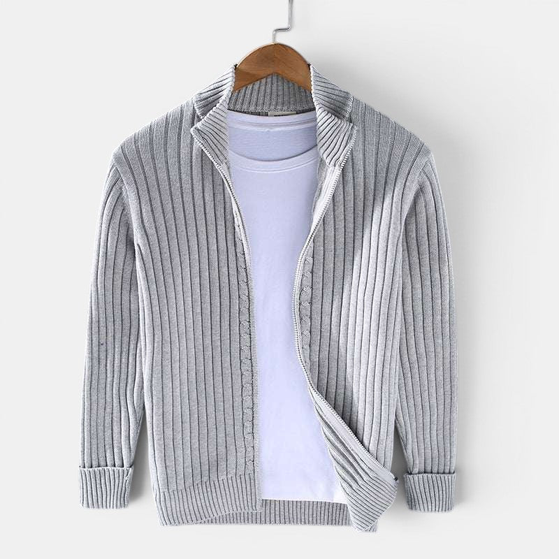 Herren Volldurchzipp-Strickpullover – Jennoir