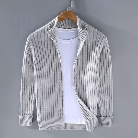 Zip Pullover Herren Strickpullover Old Money Sweater