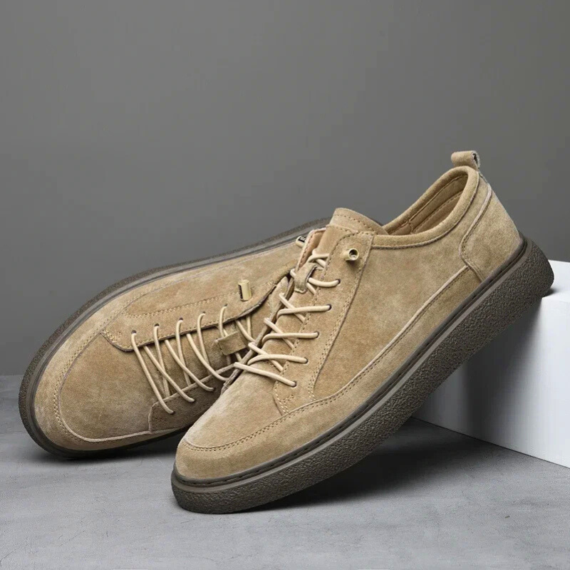 Wildleder Sneaker Herren Gepolstert Robuste Laufsohle