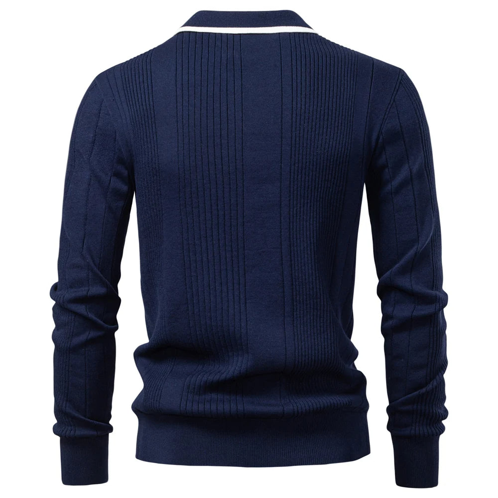 Weiches Strick Poloshirt Herren Kurzarm Smart Casual