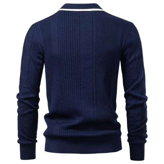 Weiches Strick Poloshirt Herren Kurzarm Smart Casual