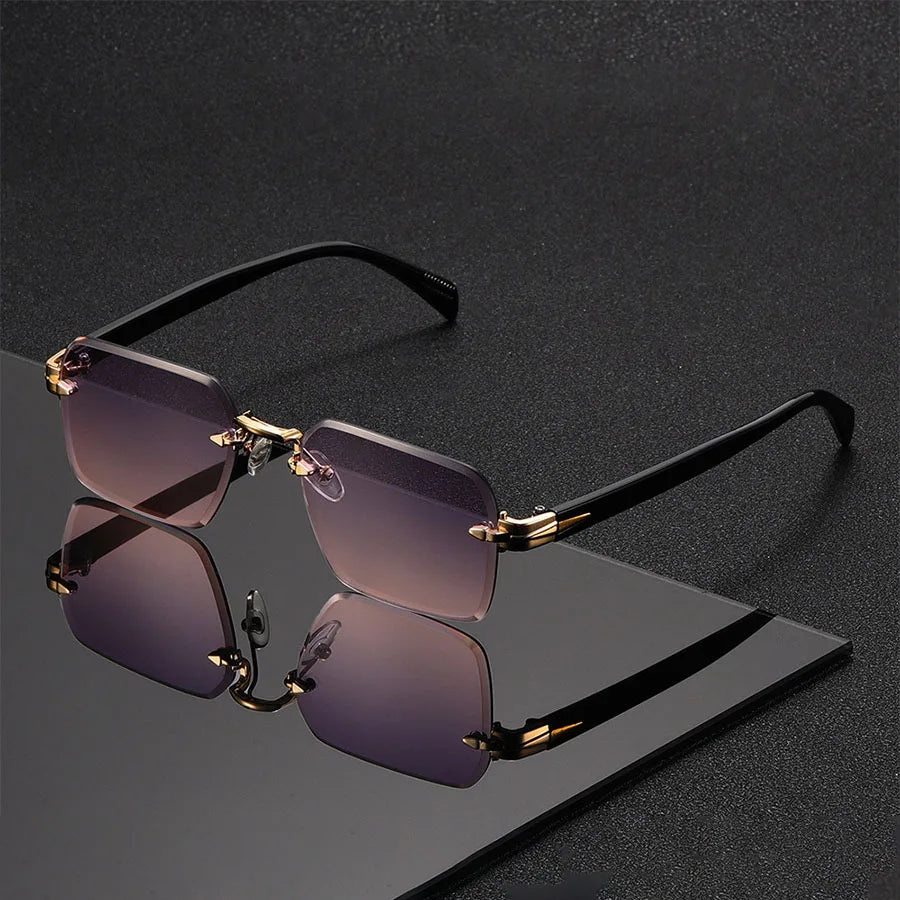 Randlose Sonnenbrille Herren UV Schutz Leicht Elegant