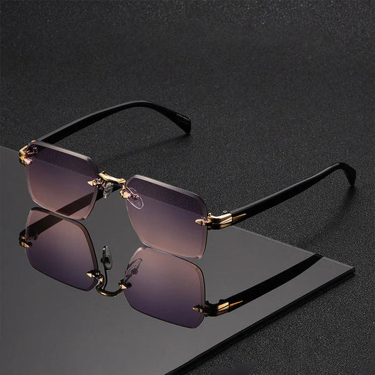 Randlose Sonnenbrille Herren UV Schutz Leicht Elegant