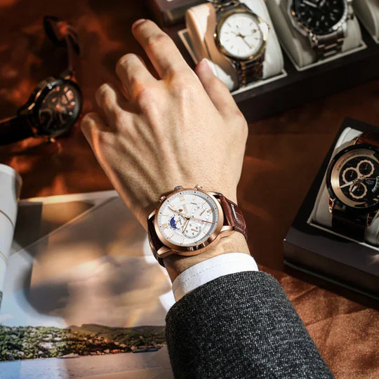 Klassische Herrenuhr Wasserdicht Verstellbares Armband