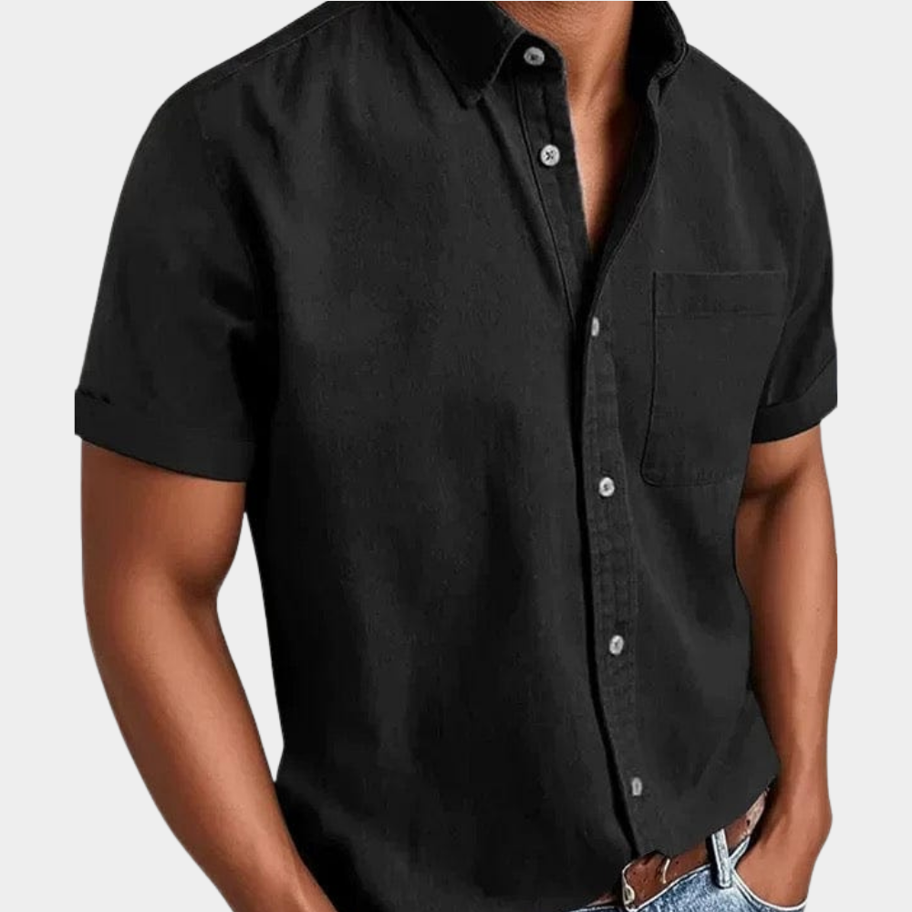 Klassisches Komfort Freizeithemd Herren Kurzarm Casual