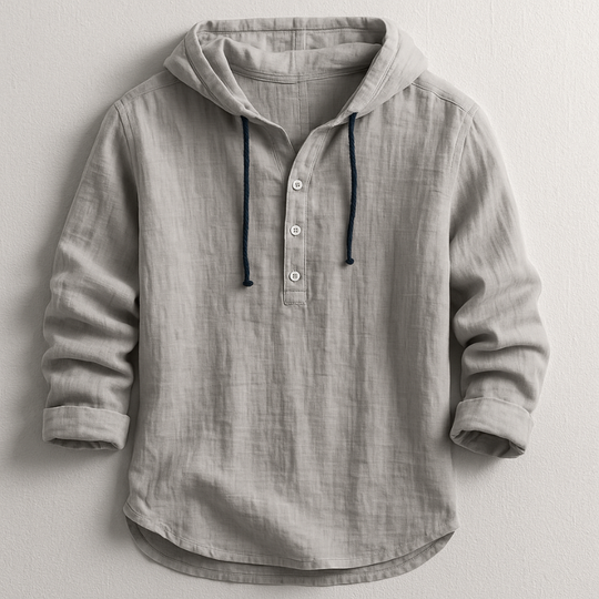 Luxus Kapuzen Hemd Herren Elegant Overshirt Casual