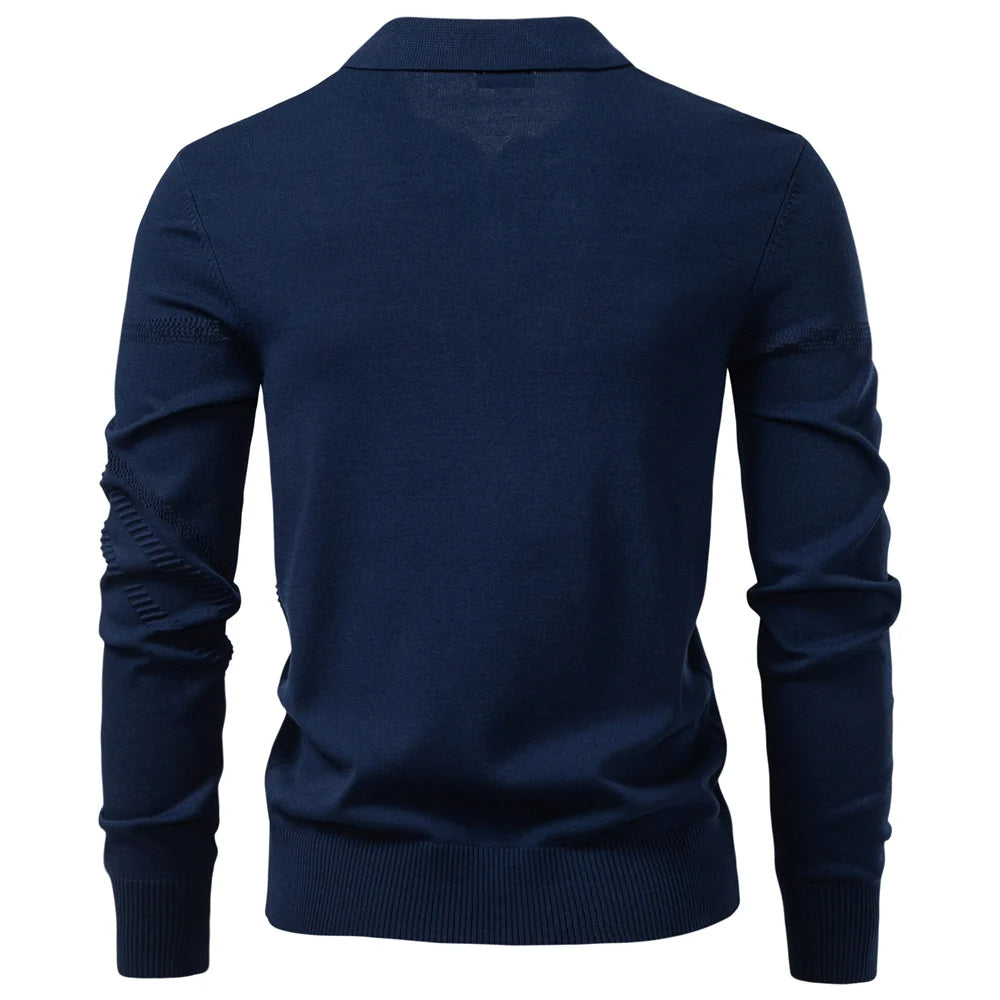 Slim-Fit Strick Poloshirt Herren Kurzarm Smart Casual