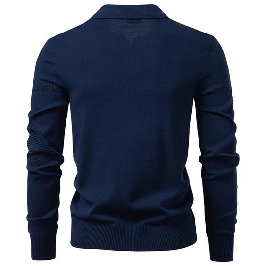 Slim-Fit Strick Poloshirt Herren Kurzarm Smart Casual