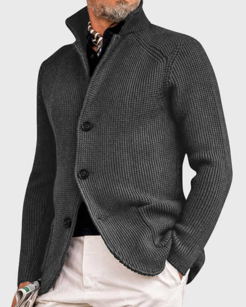 Gemütlicher Mantel Cardigan Herren Warm Coatigan Strick
