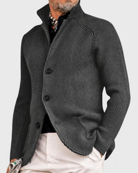 Gemütlicher Mantel Cardigan Herren Warm Coatigan Strick