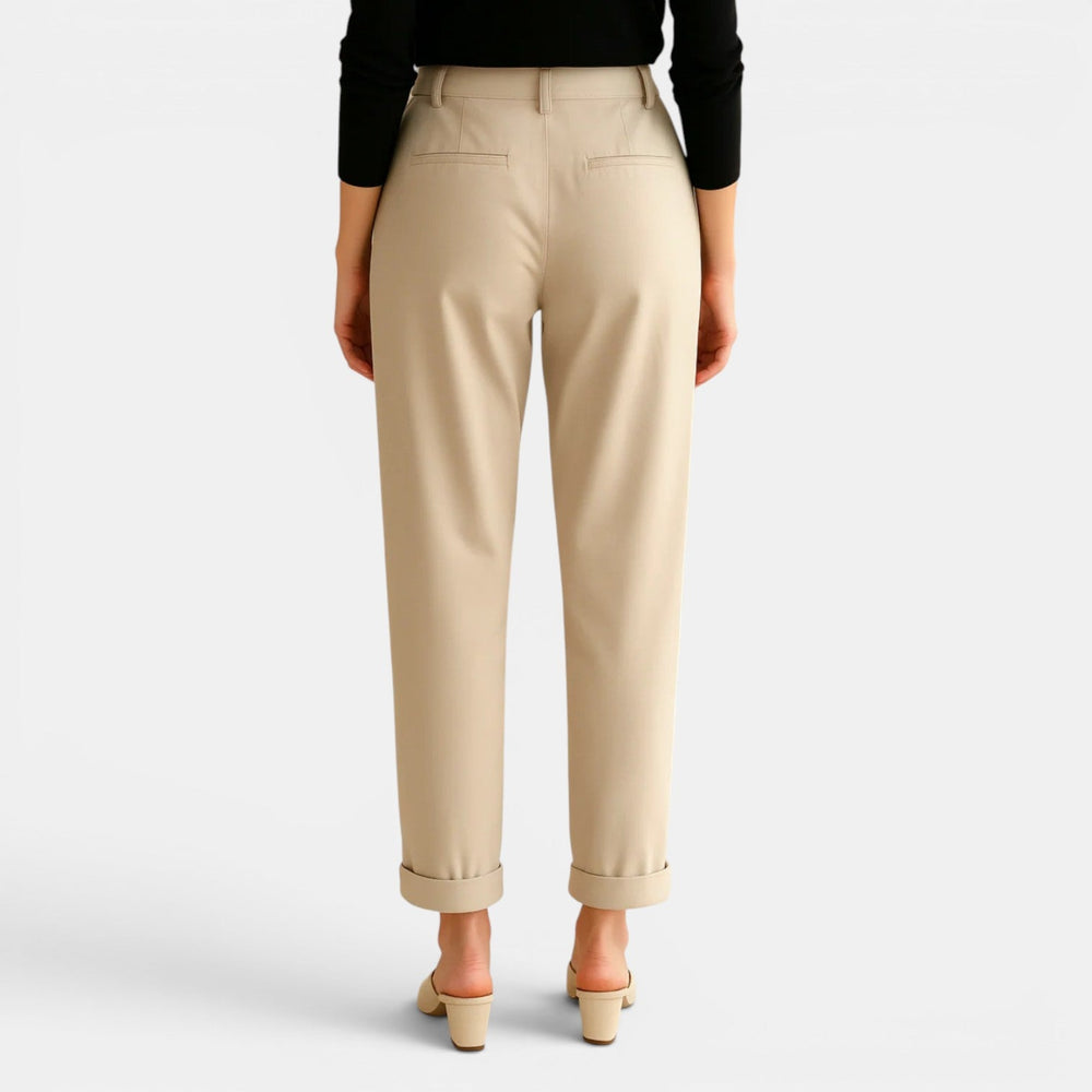 Leinenhose Damen High Waist Sommer Leicht