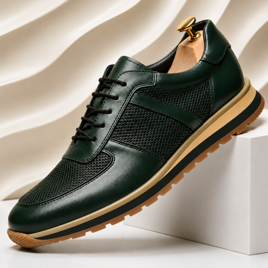 Rindsleder Sneaker Herren Italienisch Casual Komfort