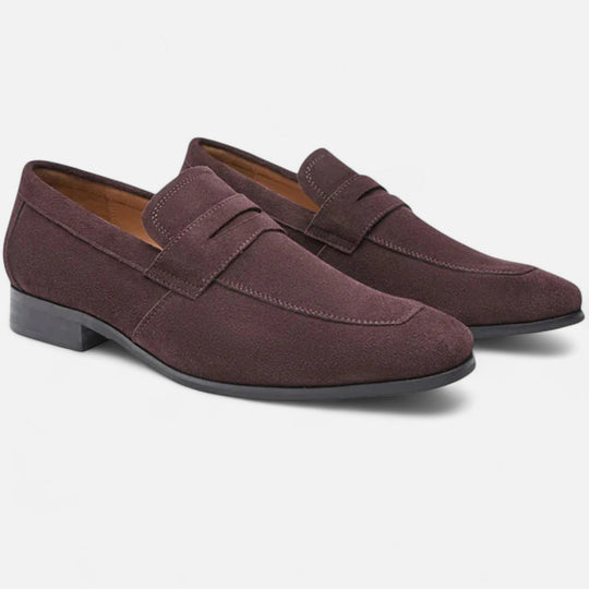 Herren Old-Money-Wildleder-Penny-Loafer – Jennoir
