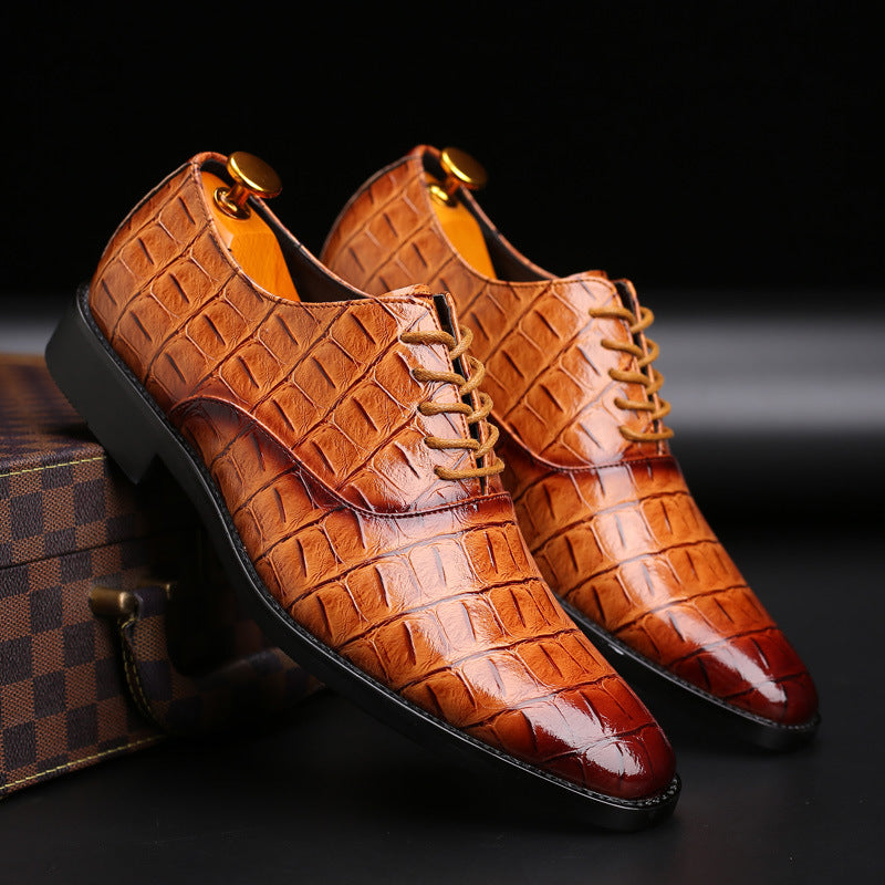 Orthopädische Leder Oxford Herren Elegant Anzugschuhe