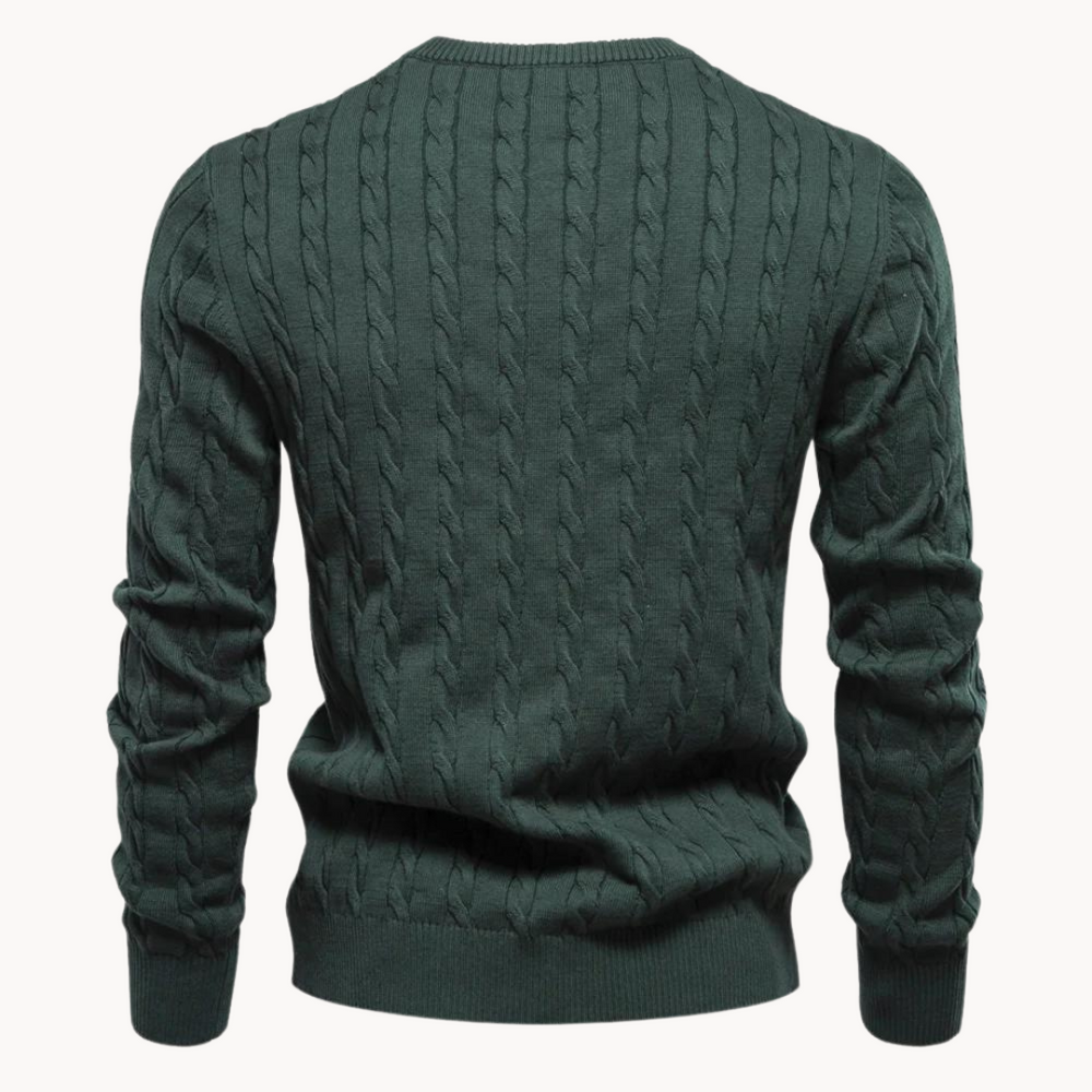 Zopfstrick Pullover Herren Strickpullover Warm Winter