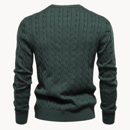 Zopfstrick Pullover Herren Strickpullover Warm Winter