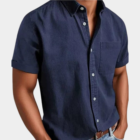 Klassisches Komfort Freizeithemd Herren Kurzarm Casual