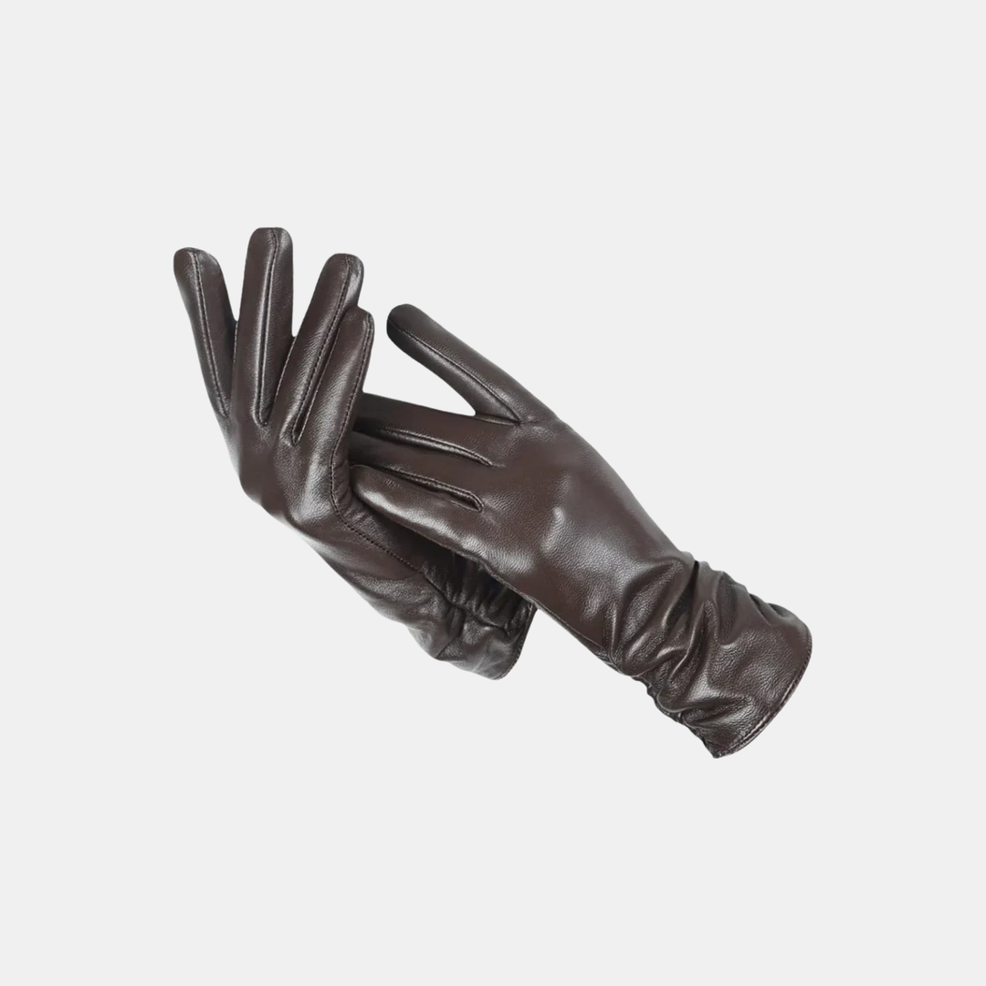 Handschuhe Damen Winter Warm Gefüttert Kunstleder