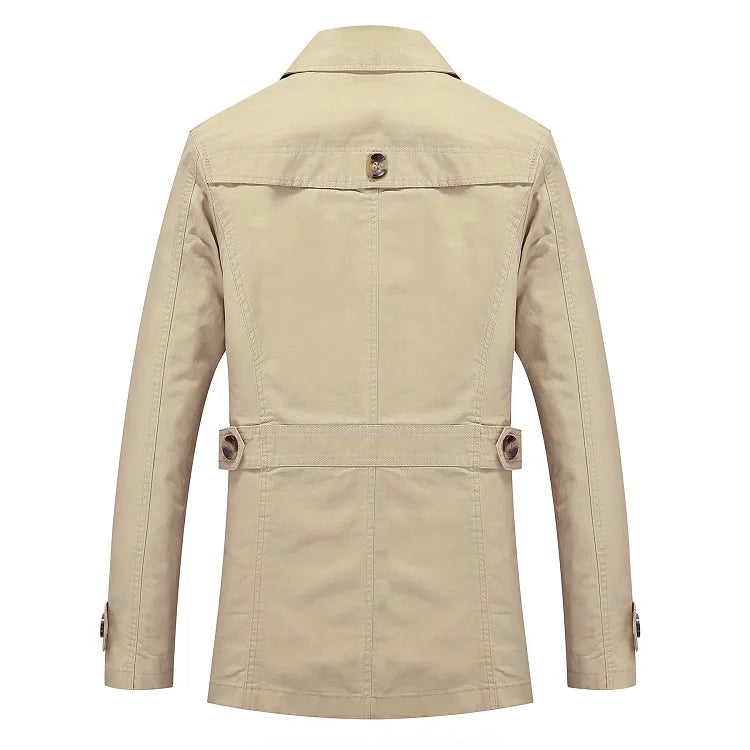 Moderner Trenchcoat Herren Mantel Elegant Klassisch
