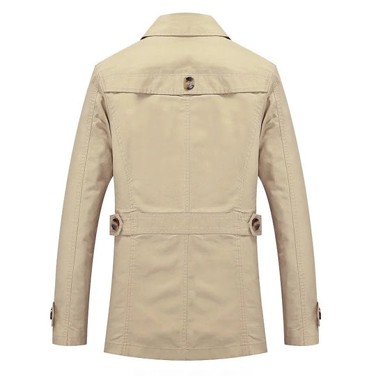 Moderner Trenchcoat Herren Mantel Elegant Klassisch