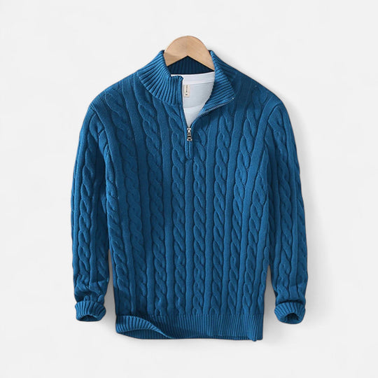 Herren Halbzip-Wollmischpullover – Jennoir