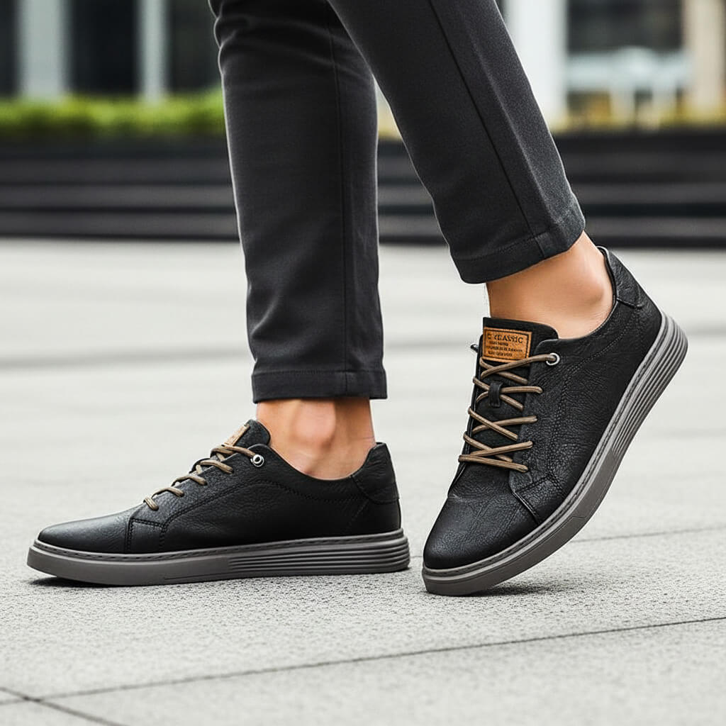 Italienische Leder Sneaker Herren Handgefertigt Casual