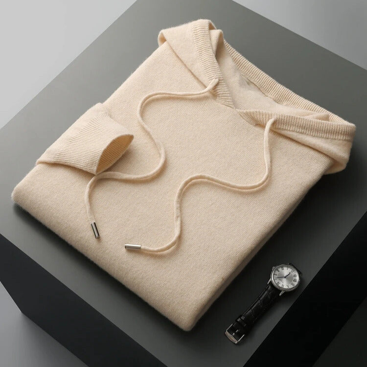 Merino Hoodie Herren Kapuzenpullover Strick Premium