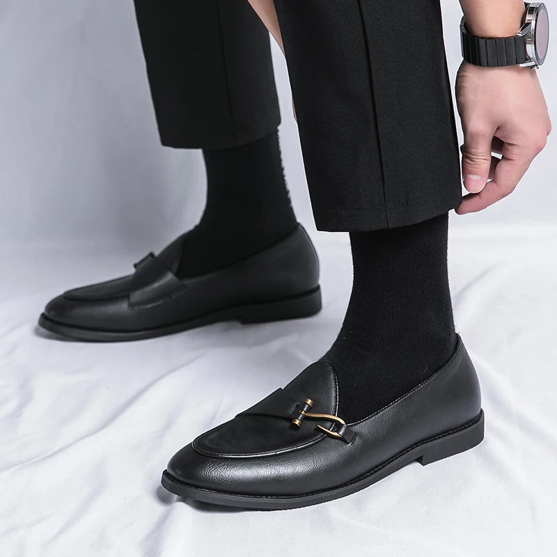 Monk Strap Leder Loafer Herren Hochzeit Anzugschuhe