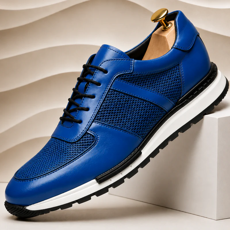 Rindsleder Sneaker Herren Casual Komfort Freizeitschuhe