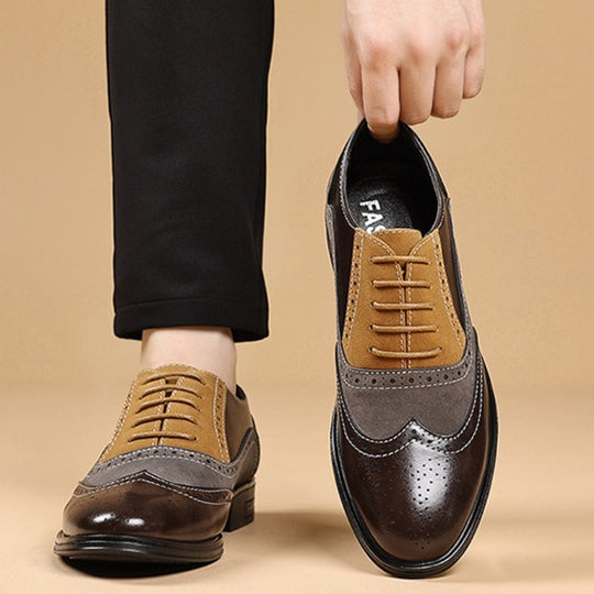 Leder Budapester Herren Wildleder Brogue Business