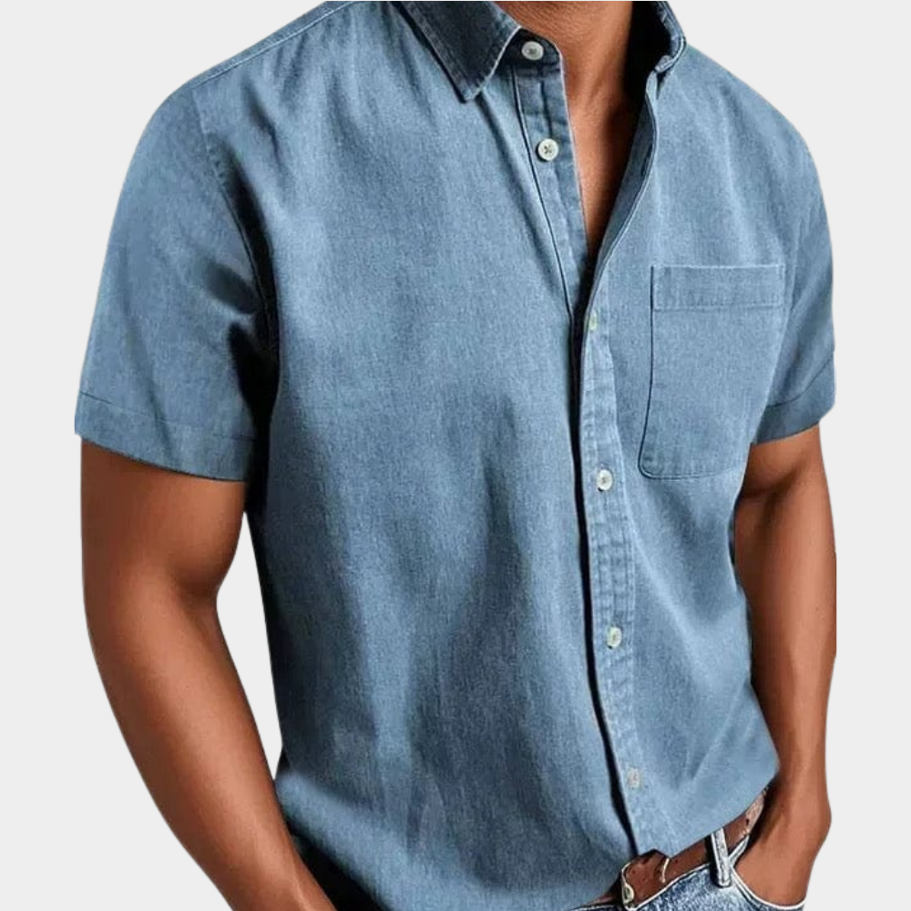 Klassisches Komfort Freizeithemd Herren Kurzarm Casual