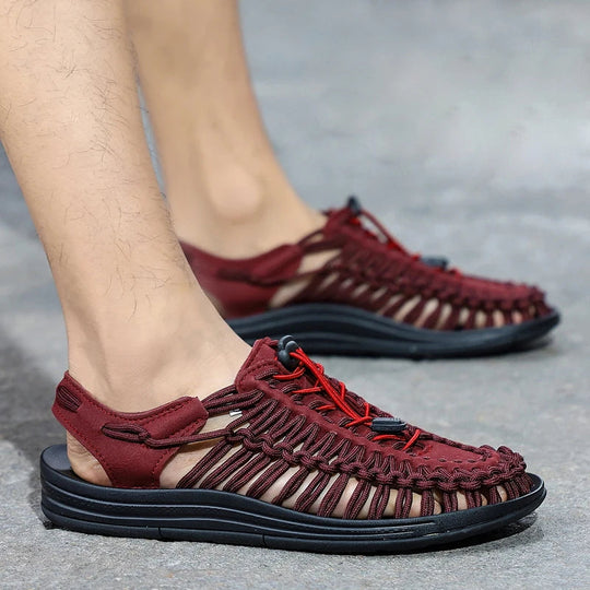 Geflochtene Trekking Sandalen Herren Outdoor Sommer