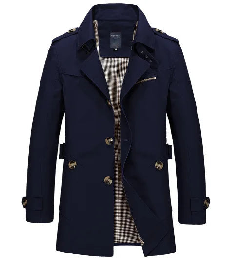 Moderner Trenchcoat Herren Mantel Elegant Klassisch